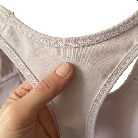 Nike Womens Medium Racerback Sports Bra Pink Dri-Fit Workout Activewear Basic - Picture 6 of 8